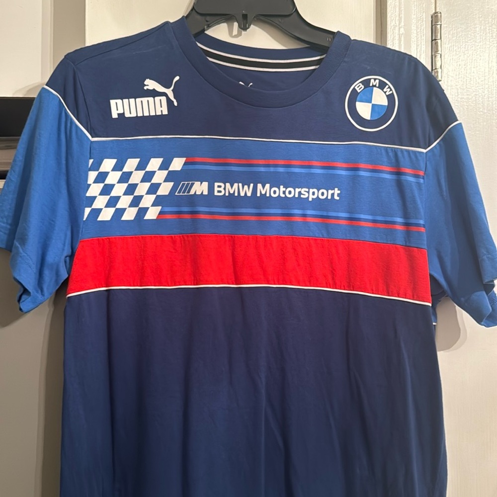 BMW men’s t shirt red blue white